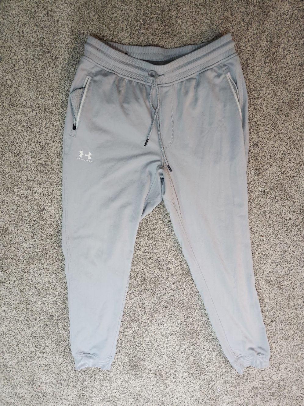 Under Armour Men's Light Blue-Grey Performance Joggers Large